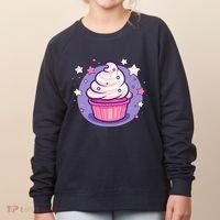 Cupcake Cute Pastel Kawaii Celestial Stars Baking Dessert Women's Sweatshirt thumb 0