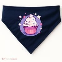 Cupcake Cute Pastel Kawaii Celestial Stars Baking Dessert USA-Made Doggie Bandana thumb 0