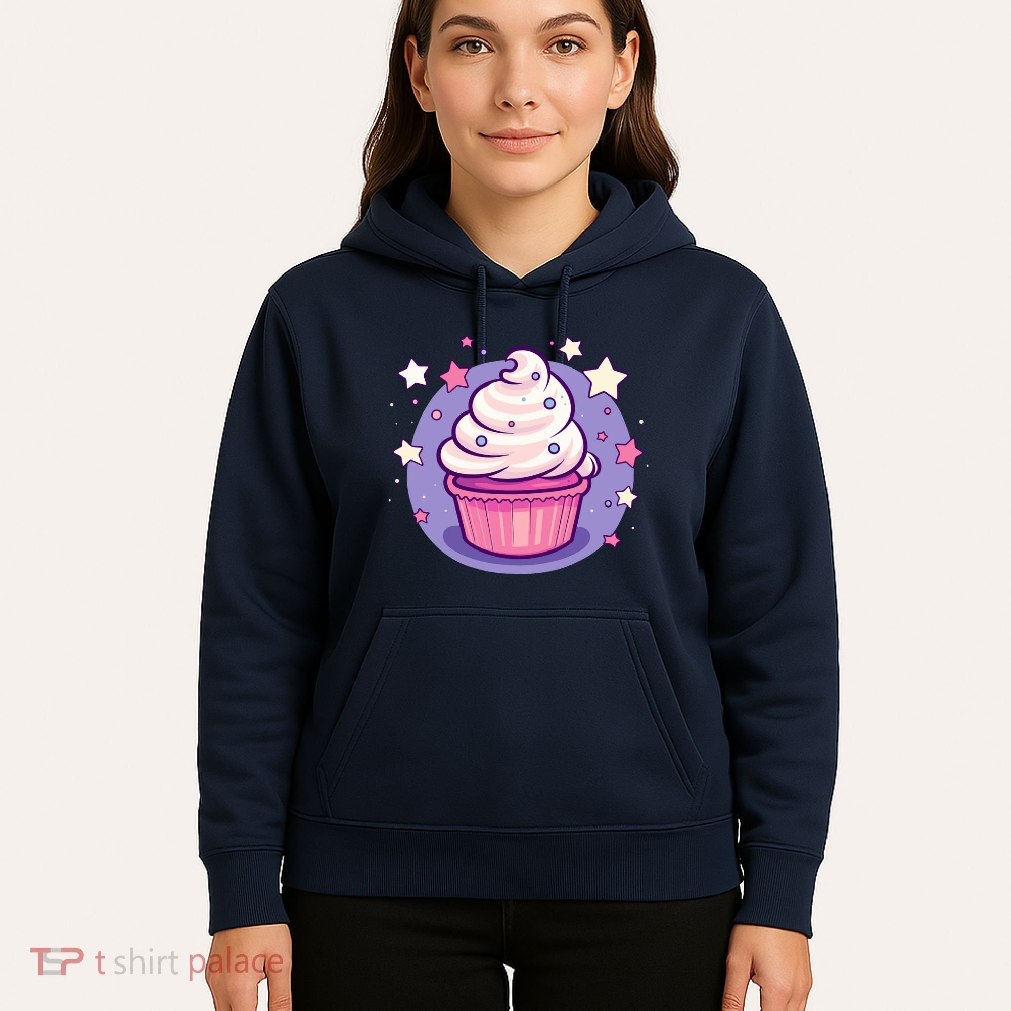 Cupcake Cute Pastel Kawaii Celestial Stars Baking Dessert Hoodie