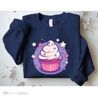 Cupcake Cute Pastel Kawaii Celestial Stars Baking Dessert Sweatshirt thumb 2