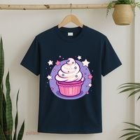 Cupcake Cute Pastel Kawaii Celestial Stars Baking Dessert T-Shirt thumb 2