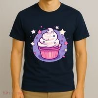 Cupcake Cute Pastel Kawaii Celestial Stars Baking Dessert T-Shirt thumb 3