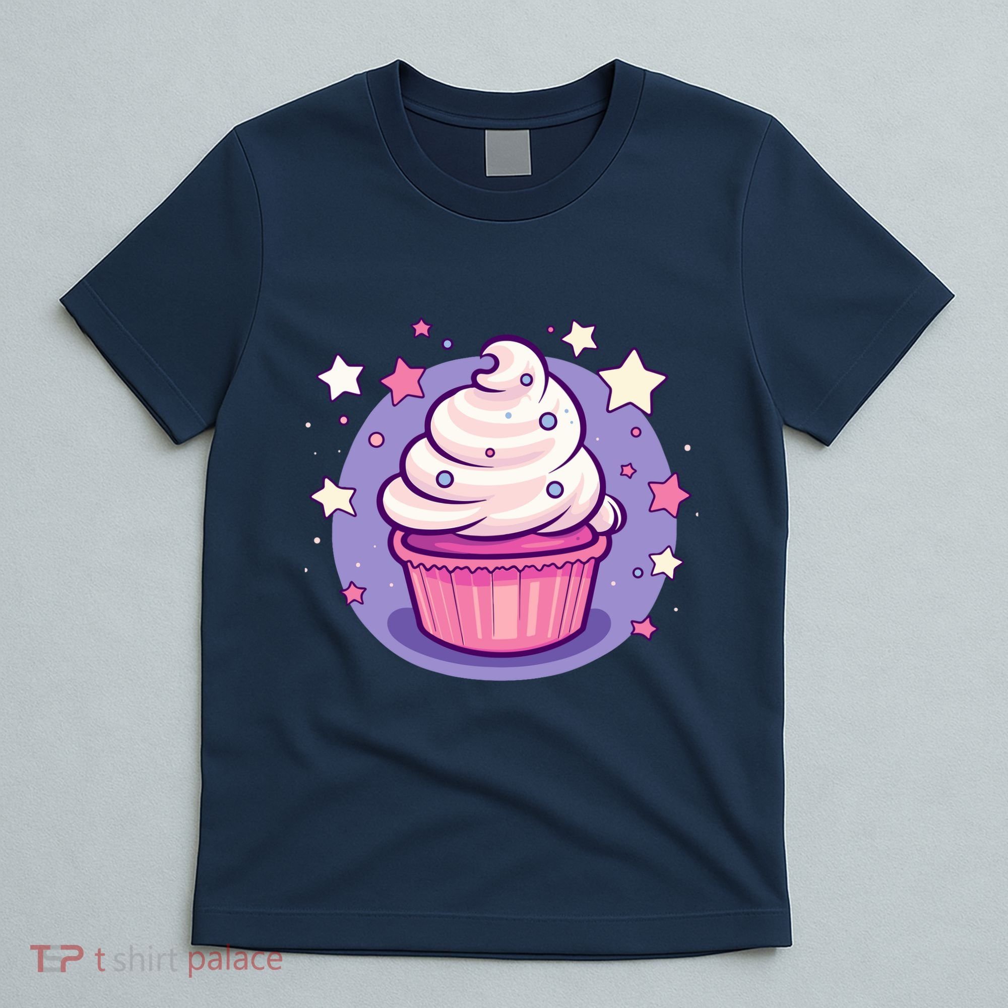 Cupcake Cute Pastel Kawaii Celestial Stars Baking Dessert T-Shirt