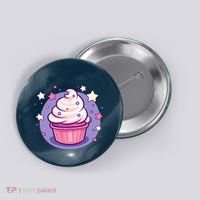 Cupcake Cute Pastel Kawaii Celestial Stars Baking Dessert Button thumb 0