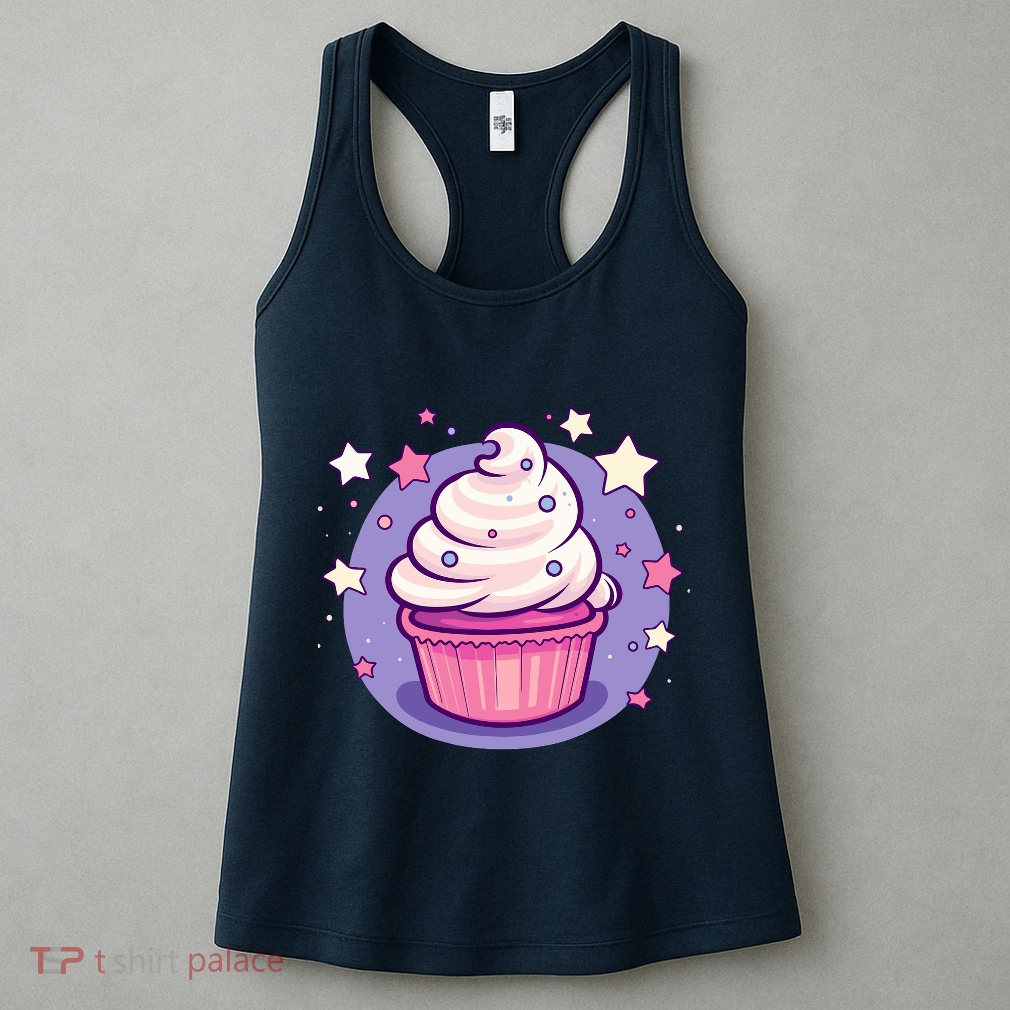Cupcake Cute Pastel Kawaii Celestial Stars Baking Dessert Women's Tank Top
