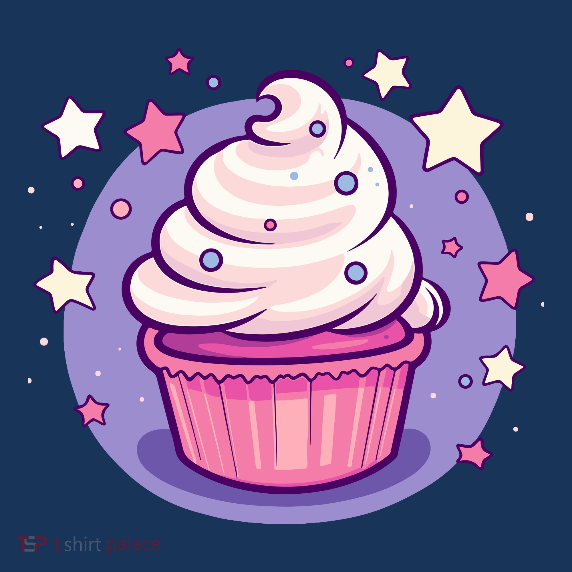 Cupcake Cute Pastel Kawaii Celestial Stars Baking Dessert Women's Tank Top