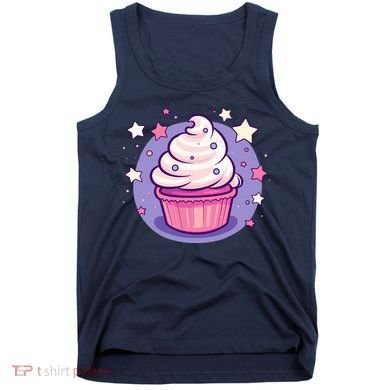 Cupcake Cute Pastel Kawaii Celestial Stars Baking Dessert Tank Top