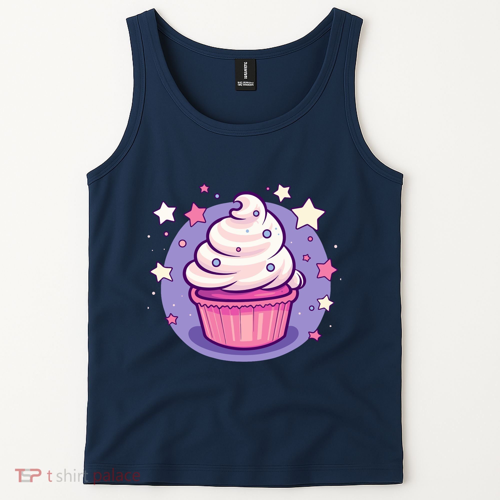 Cupcake Cute Pastel Kawaii Celestial Stars Baking Dessert Tank Top