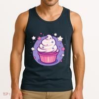 Cupcake Cute Pastel Kawaii Celestial Stars Baking Dessert Tank Top thumb 3
