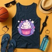 Cupcake Cute Pastel Kawaii Celestial Stars Baking Dessert Tank Top thumb 4
