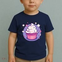 Cupcake Cute Pastel Kawaii Celestial Stars Baking Dessert Toddler T-Shirt thumb 2