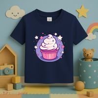 Cupcake Cute Pastel Kawaii Celestial Stars Baking Dessert Toddler T-Shirt thumb 3