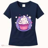 Cupcake Cute Pastel Kawaii Celestial Stars Baking Dessert Women's T-Shirt thumb 0
