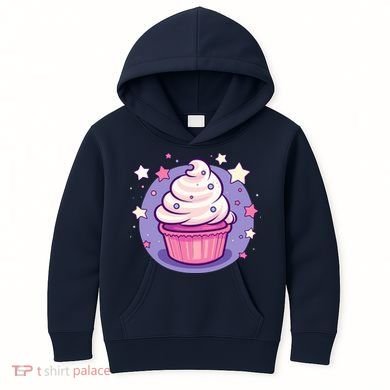 Cupcake Cute Pastel Kawaii Celestial Stars Baking Dessert Kids Hoodie