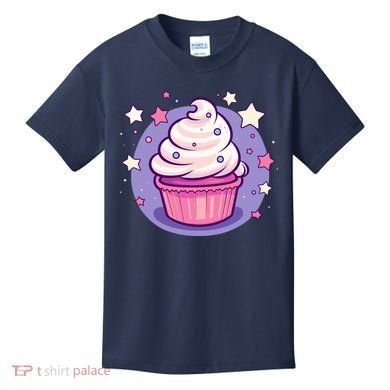 Cupcake Cute Pastel Kawaii Celestial Stars Baking Dessert Kids T-Shirt