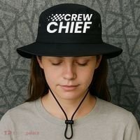 Crew Chief Pit Crew Racing Team Racer Car Bucket Hat thumb 3