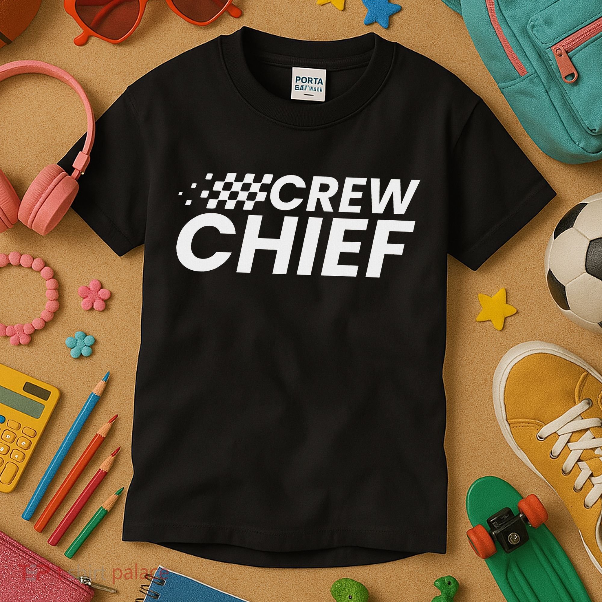 Crew Chief Pit Crew Racing Team Racer Car Kids T-Shirt