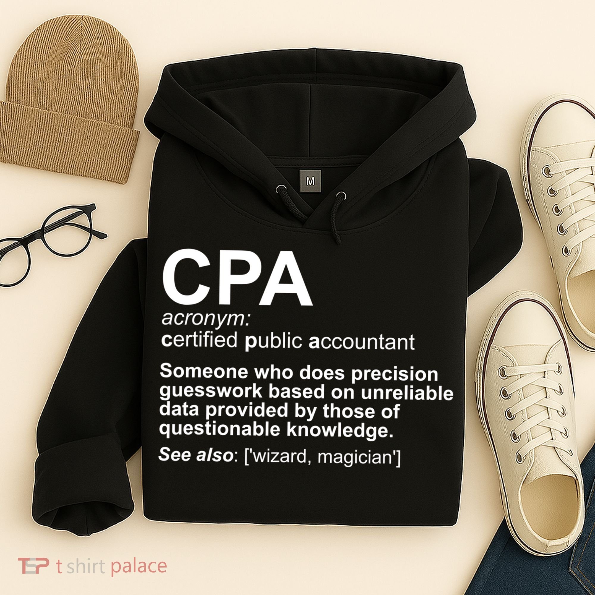 CPA Certified Public Gift Accountant Definition Funny Gift Hoodie
