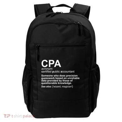 CPA Certified Public Gift Accountant Definition Funny Gift Backpack