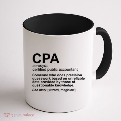 CPA Certified Public Gift Accountant Definition Funny Gift Coffee Mug back