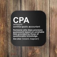 CPA Certified Public Gift Accountant Definition Funny Gift Coaster thumb 0