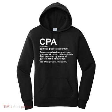 CPA Certified Public Gift Accountant Definition Funny Gift Women's Hoodie