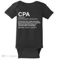 CPA Certified Public Gift Accountant Definition Funny Gift Baby Bodysuit thumb 0