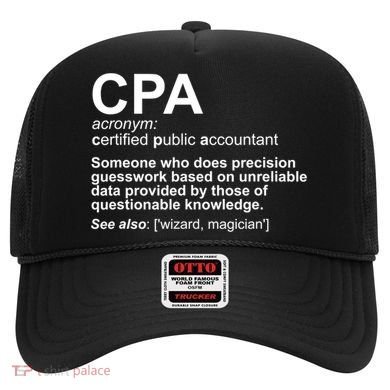 CPA Certified Public Gift Accountant Definition Funny Gift Hat