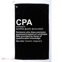 CPA Certified Public Gift Accountant Definition Funny Gift Golf Towel thumb 0