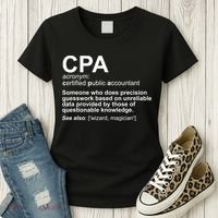 CPA Certified Public Gift Accountant Definition Funny Gift Women's T-Shirt thumb 3