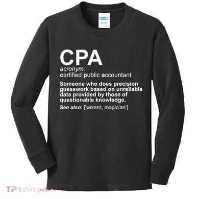 CPA Certified Public Gift Accountant Definition Funny Gift Kids Long Sleeve Shirt