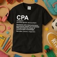 CPA Certified Public Gift Accountant Definition Funny Gift Kids T-Shirt thumb 3