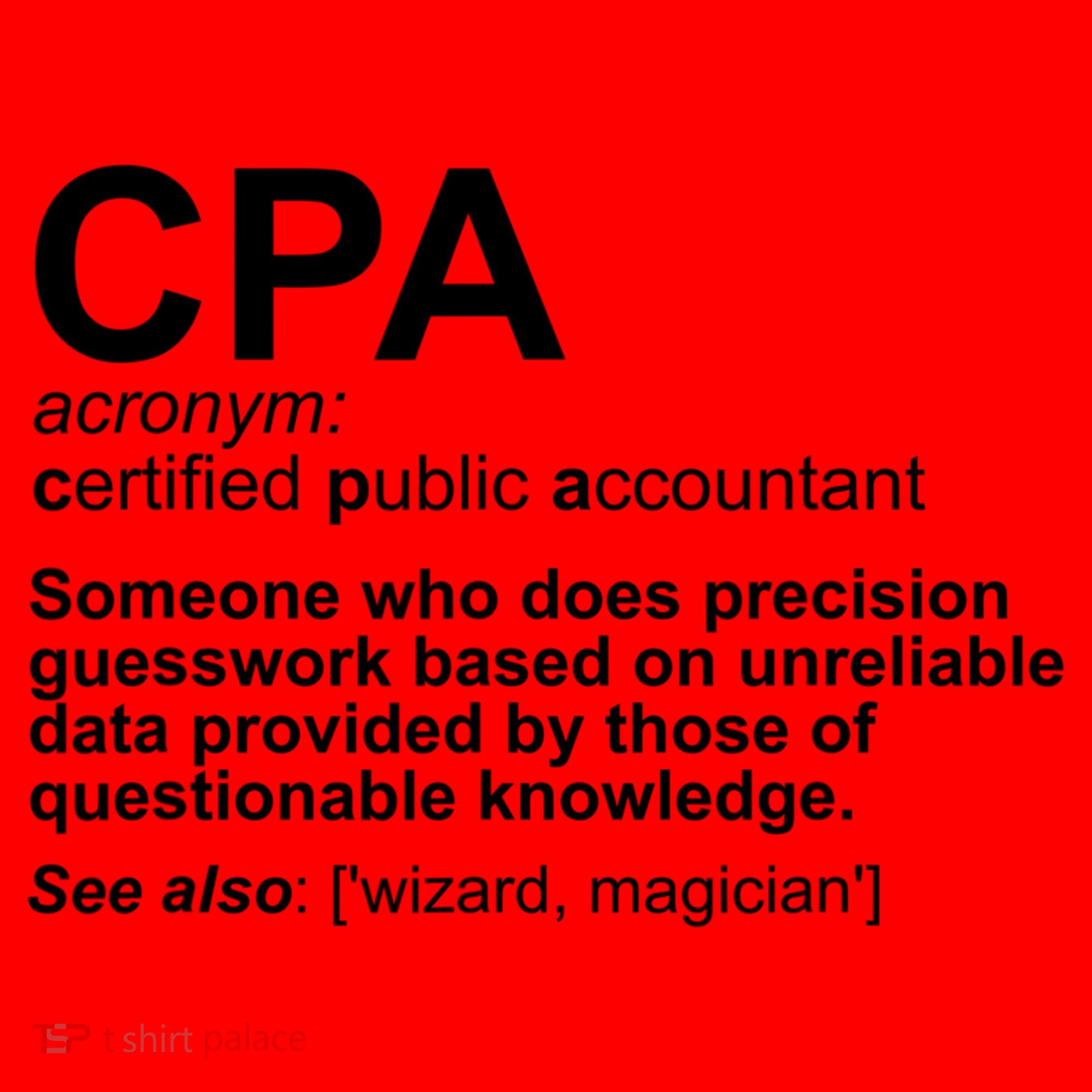 CPA Certified Public Gift Accountant Definition Funny Gift Santa Hat