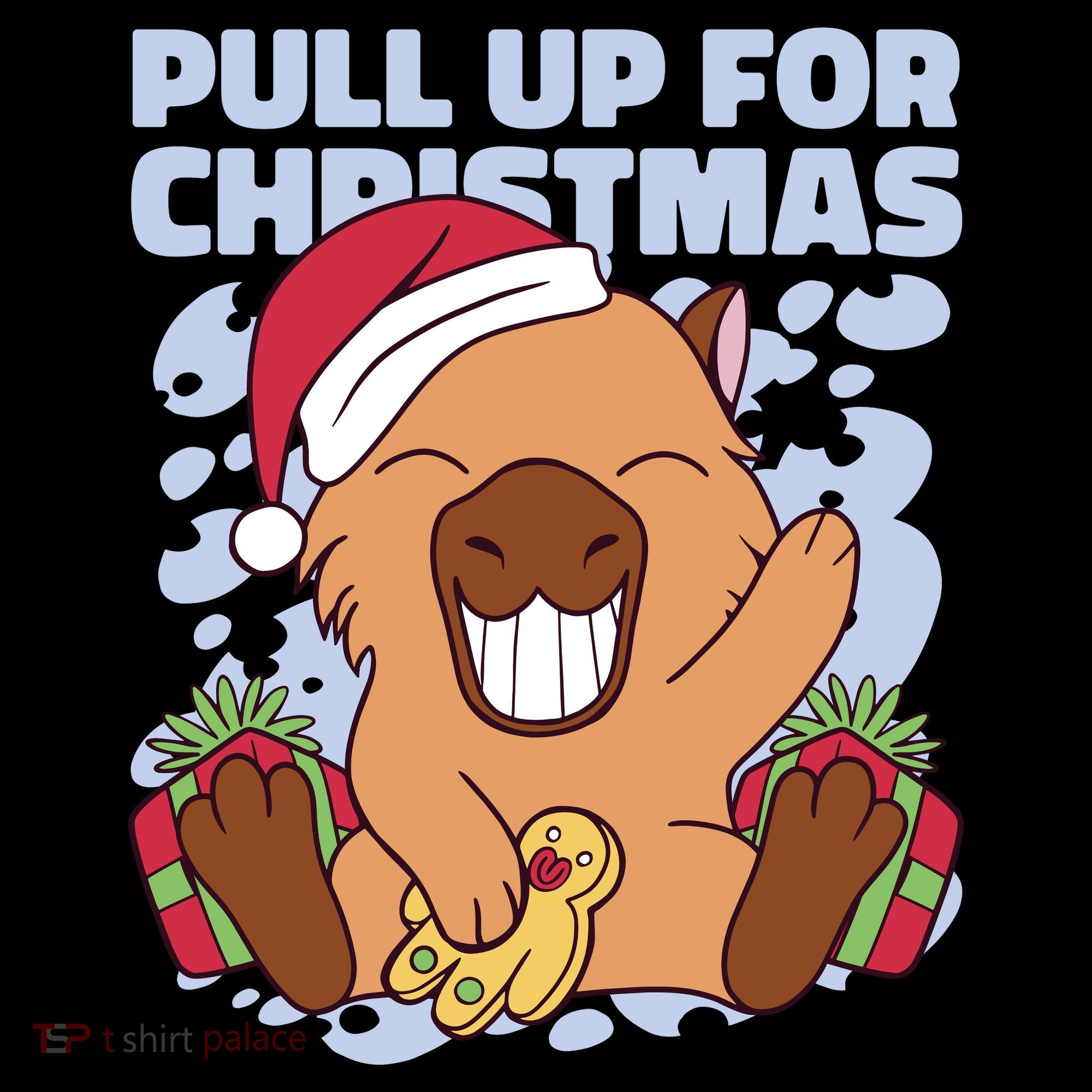 Christmas Capybara Pull Up Doggie Tank