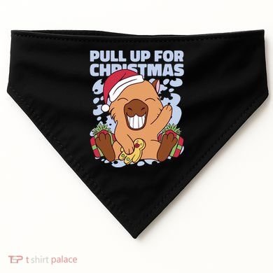 Christmas Capybara Pull Up USA-Made Doggie Bandana