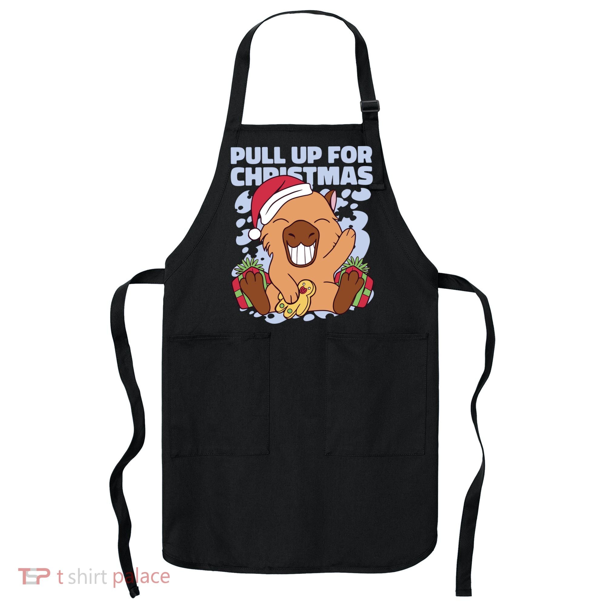 Christmas Capybara Pull Up Apron
