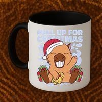 Christmas Capybara Pull Up Coffee Mug thumb 2