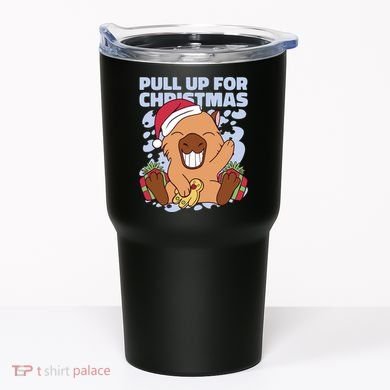 Christmas Capybara Pull Up Tumbler
