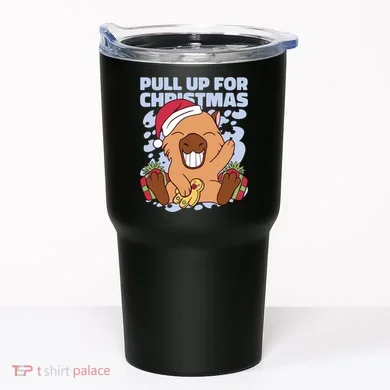 Christmas Capybara Pull Up Tumbler