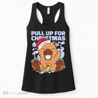 Christmas Capybara Pull Up Women's Tank Top