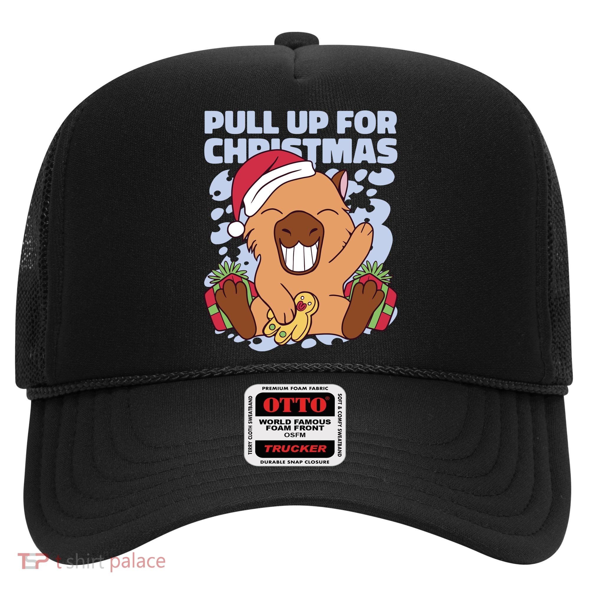 Christmas Capybara Pull Up Hat