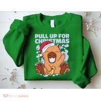 Christmas Capybara Pull Up Sweatshirt thumb 2
