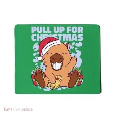 Christmas Capybara Pull Up Mousepad