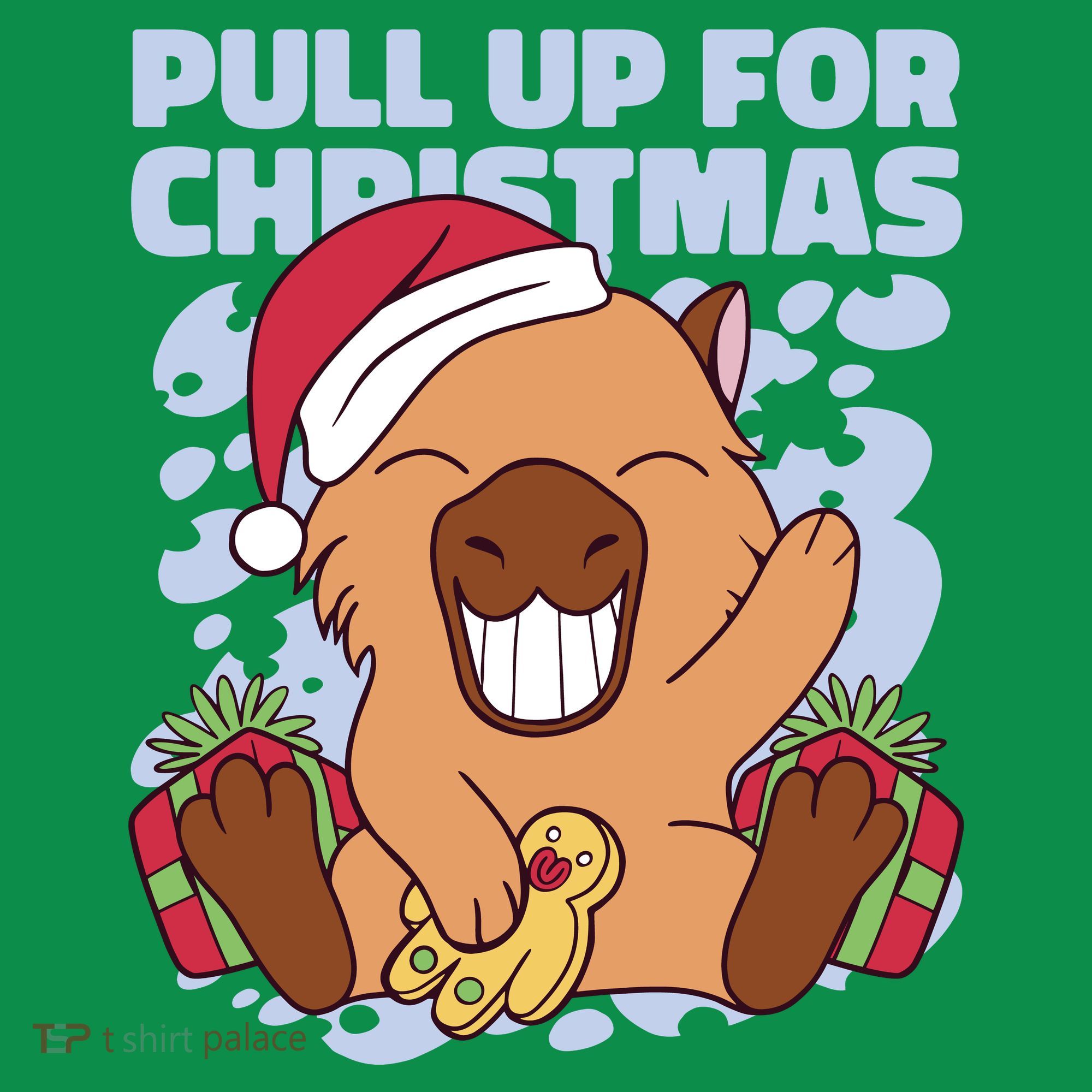 Christmas Capybara Pull Up Mousepad