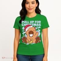Christmas Capybara Pull Up Women's T-Shirt thumb 4