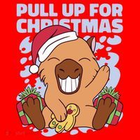 Christmas Capybara Pull Up Santa Hat thumb 1
