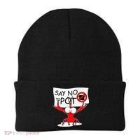 CFunny Crawfish Pun Say No To Pot Lobster Festival Beanie thumb 0