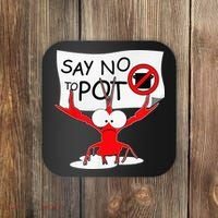 CFunny Crawfish Pun Say No To Pot Lobster Festival Coaster thumb 0