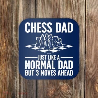 Cool Chess Player Art For Dad Knight Chess Lovers Pieces Coaster