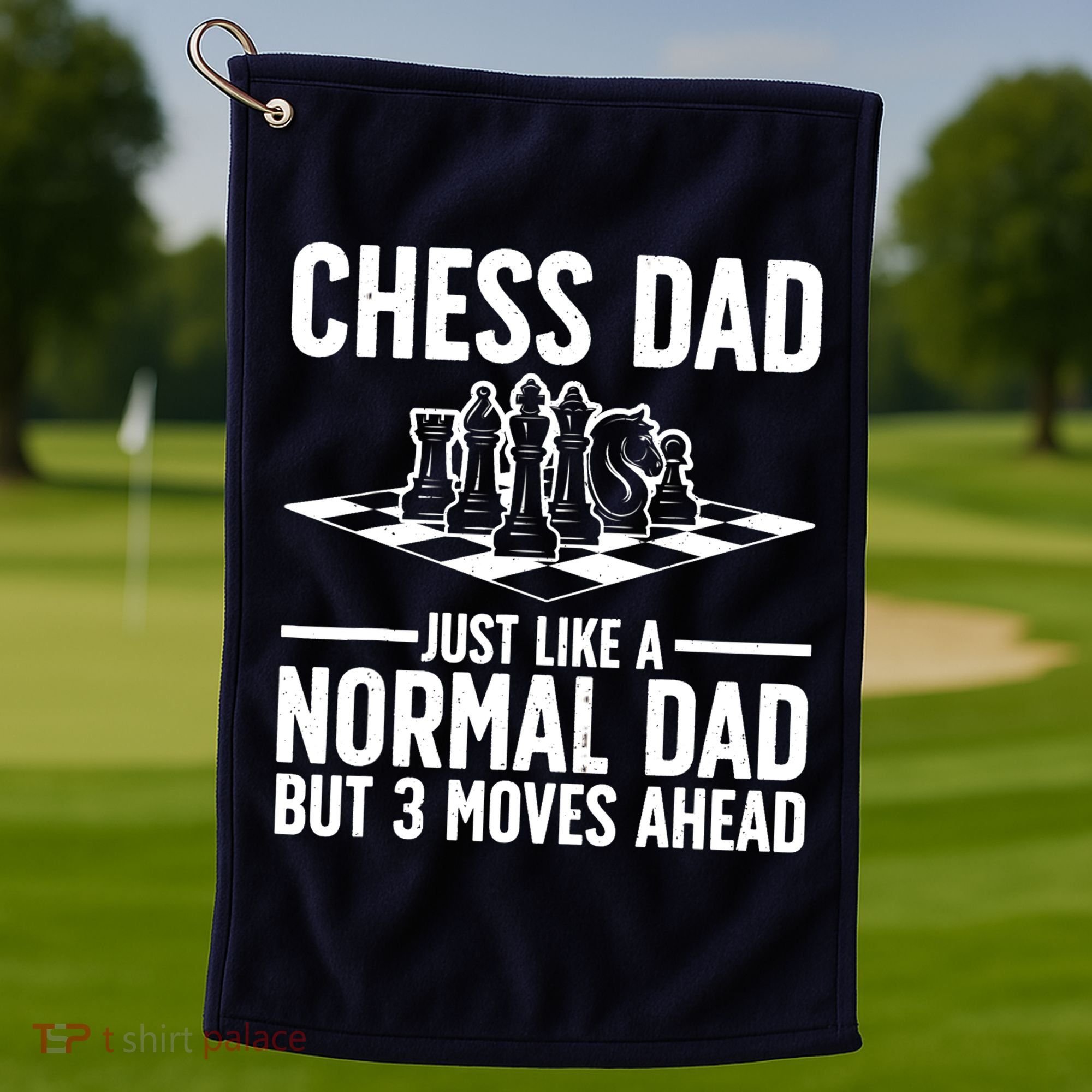 Cool Chess Player Art For Dad Knight Chess Lovers Pieces Golf Towel